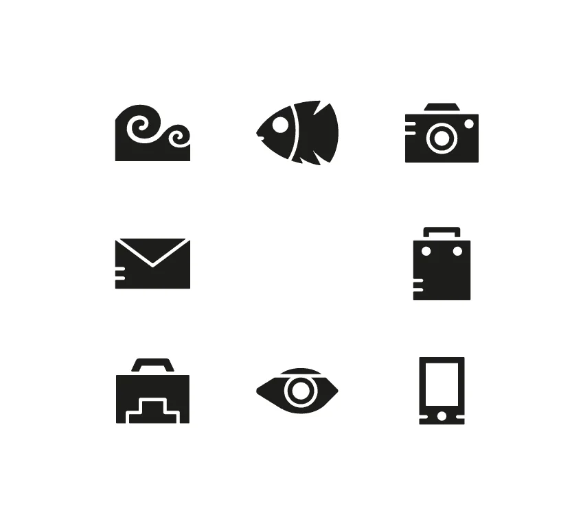 Set de íconos del complejo