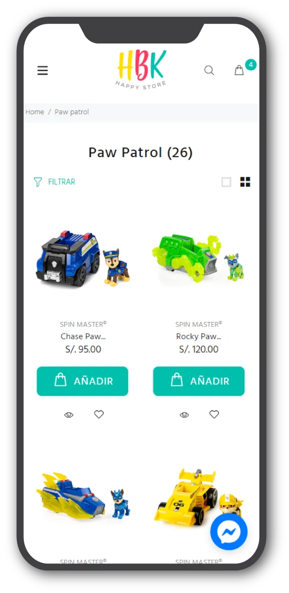 Colección de Paw Patrol en celular
