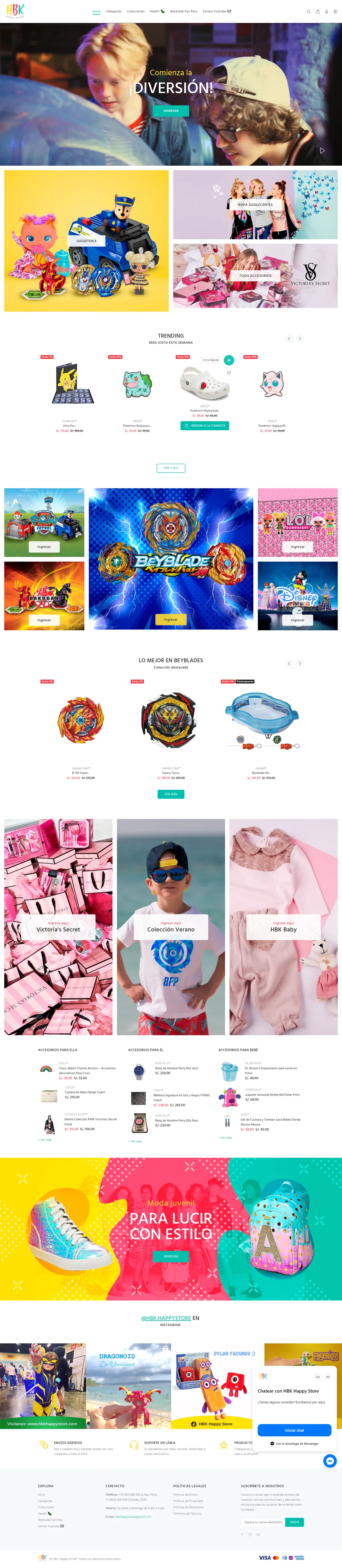 Página de inicio completa de HBK Happy Store