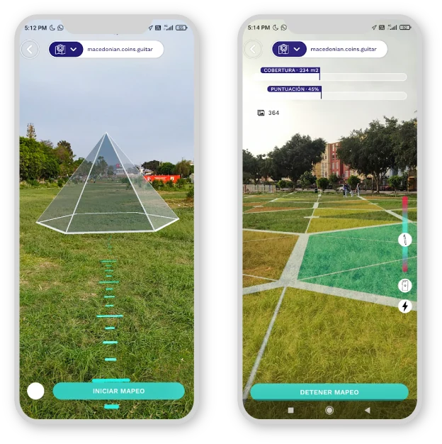 Proceso de mapeo desde la app móvil