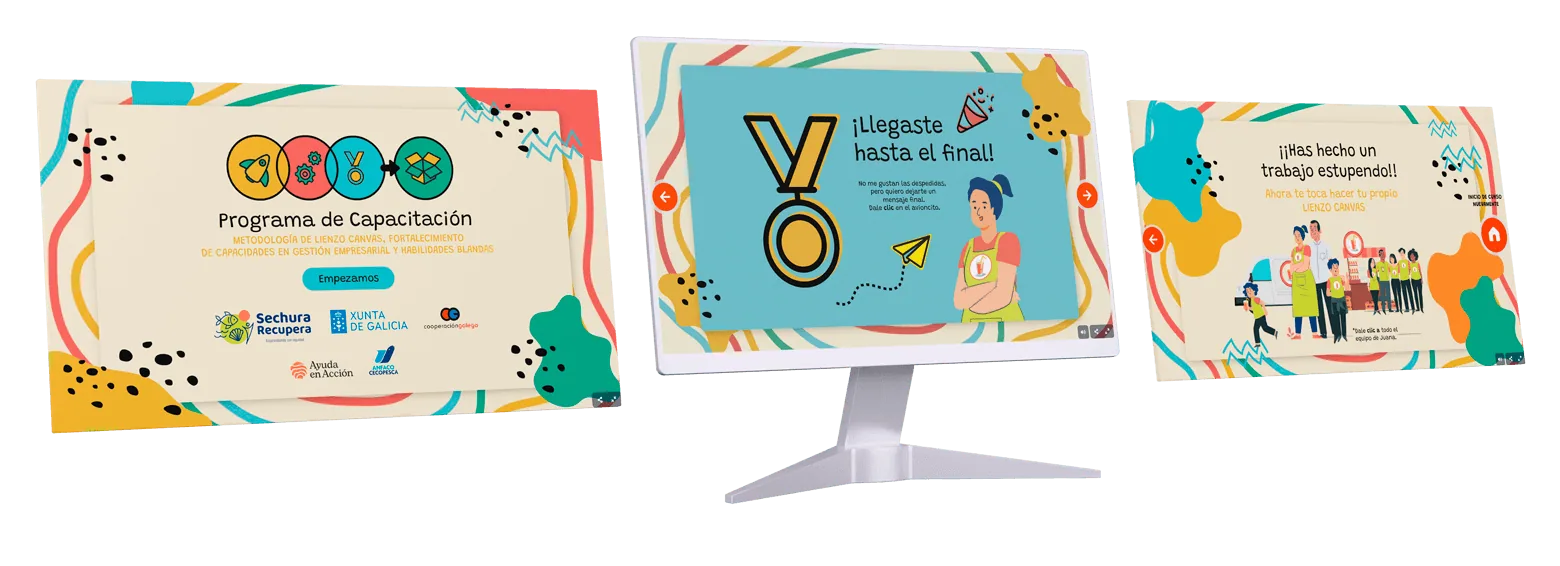 Plataforma e-learning en computadora